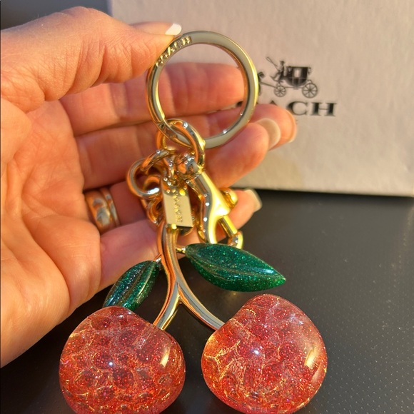 Coach Glitter Cherry Keychain with Gold Hardware - Picture 8 of 11